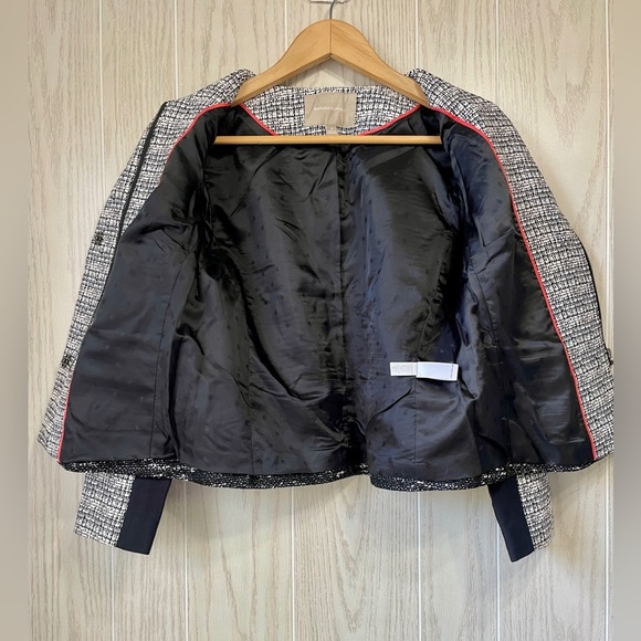 Banana Republic TEXTURED BLACK PARISIAN JACKET Size 4 EUC - Picture 4 of 5